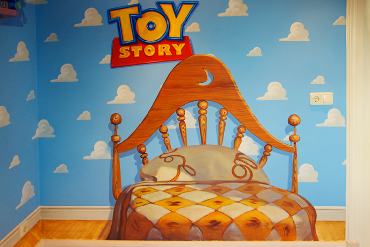 Muurschildering Toy Story Slaapkamer, Toy Story Bed Frame